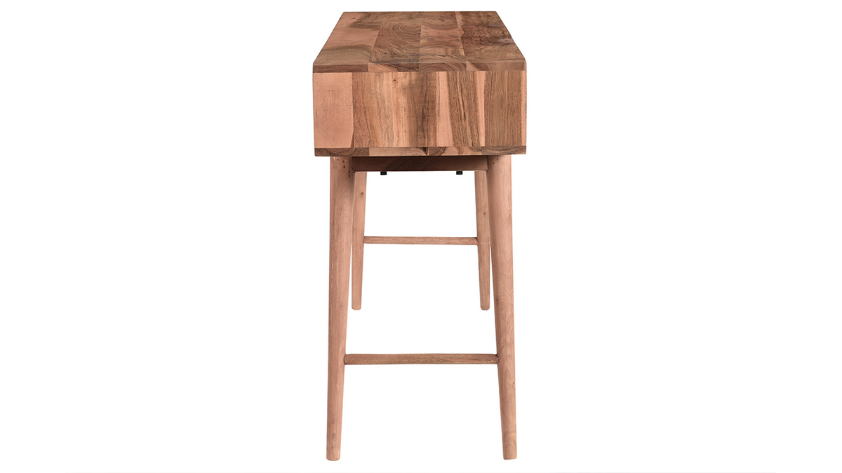 Mesa consola con cajón de madera de acacia maciza 120 cm GLADY